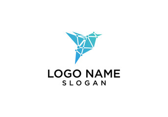 Bird technology logo vector design