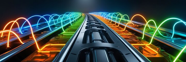 Smart Logistics Digital Marketing Technology Concept,. representing speed, technology, and innovation in transportation.