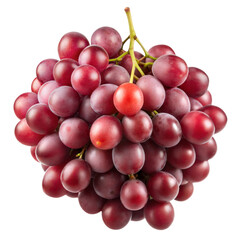 Fototapeta premium bunch of red grapes isolated on transparent white background, clipping path