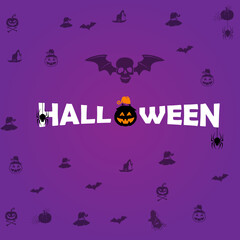 halloween background with pumpkin