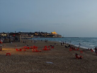 View of old Jaffa during sunset