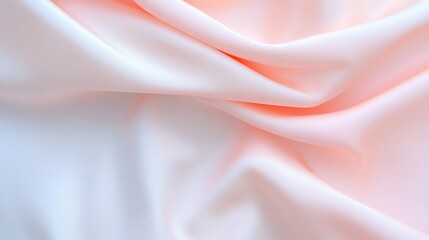 Fototapeta premium A soft, flowing fabric displaying delicate shades of pink and white, perfect for backgrounds, fashion, or artistic projects.