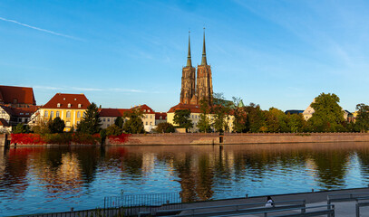 Cityscape panorama of the Old Town, Wroclaw, Poland