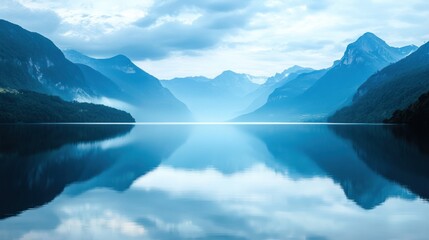 Fototapeta premium Tranquil Mountain Lake Reflection