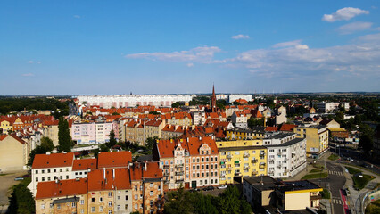 Obraz premium view panorama city architecture ancient Europe Legnica Poland