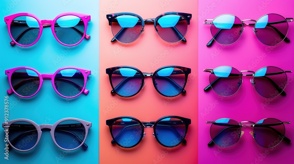 Wall mural Retro sunglasses wallpaper