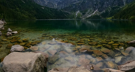 mountain lake mountain peak Morskie Oko Zakopane Poland view landscape © Андрей Трубицын