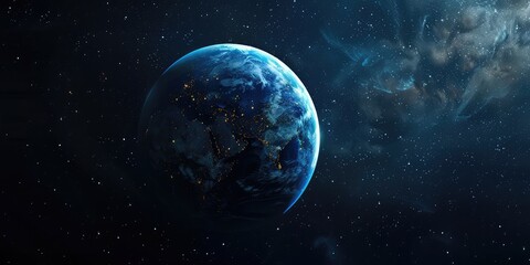 Fototapeta premium HD wallpaper, world location of planet globe. The generation of AI.
