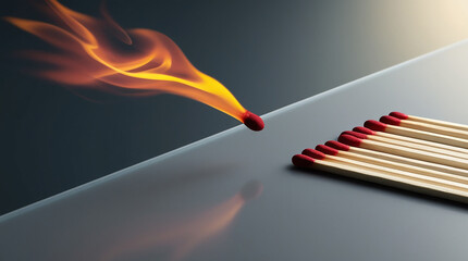 row of matchsticks