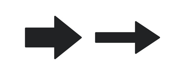 Flat Arrow Black Icons Vector Illustration