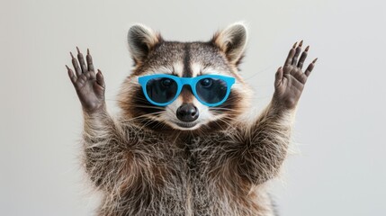 The Raccoon in Blue Sunglasses