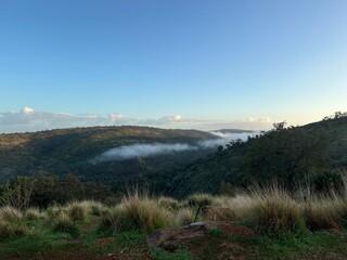 sunset in the mountains