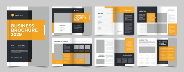 Company Brochure Template, Business Plan, Corporate Brochure