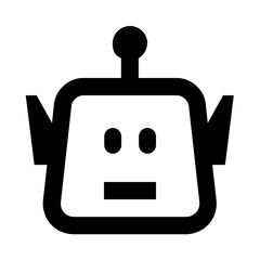 Chatbot Face Head Robot Line Icon