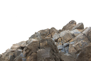 mountain rock isolated on white background.