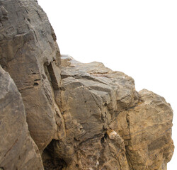 mountain rock isolated on white background.