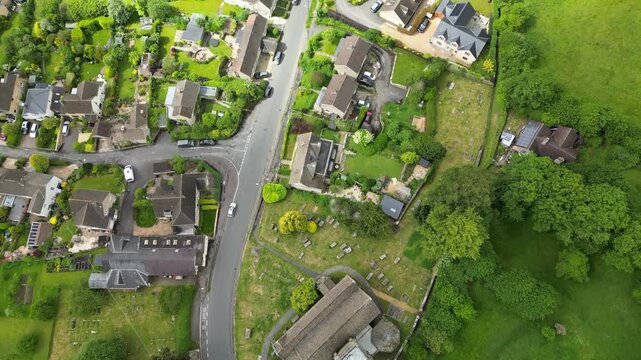 Aerial video over Uley United Kingdom