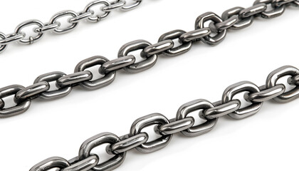Fototapeta premium metal chains isolated on white