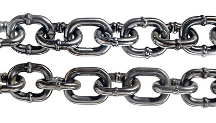 metal chains isolated on white
