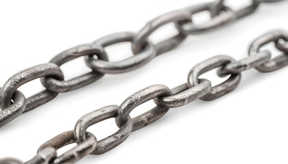 Obraz premium metal chains isolated on white