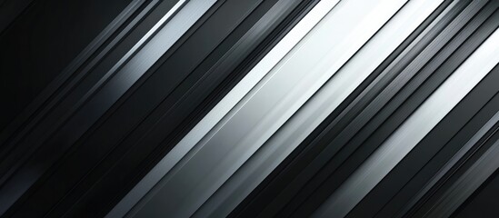 Obraz premium Abstract gradient of black silver and light gray with white featuring a sleek metal texture and soft diagonal lines for a modern tech background