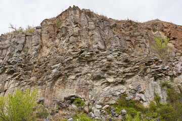 Rock formations in an abandoned quarry