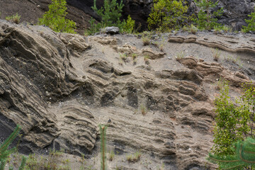 Fototapeta premium Rock formations in an abandoned quarry
