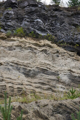 Rock formations in an abandoned quarry