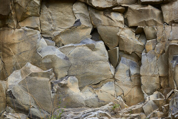 Rock formations in an abandoned quarry
