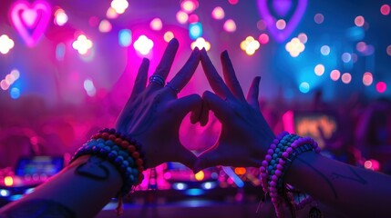 The Heart Hands at Party