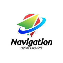 Compass Global Globe Earth Adventure GPS navigation logo design. Vector Illustration