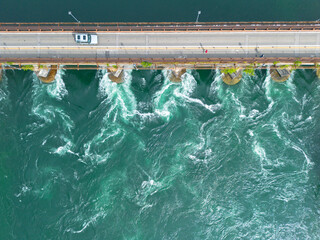 river pattern aerial view