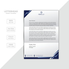 Obraz premium Modern business and corporate letterhead template
