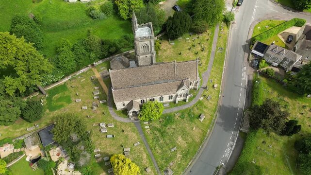 Aerial video over Uley United Kingdom