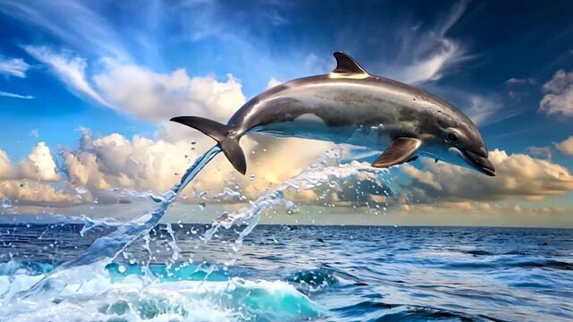 Dolphin Leaping Out of the Water.