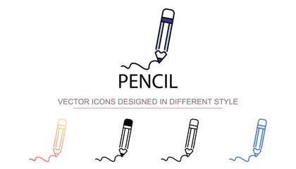 Pencil icon design with white background stock illustration