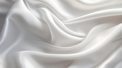 Fototapeta premium Soft and delicate white silk textile. 