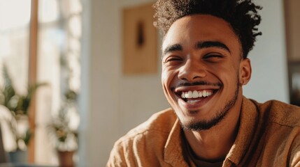 A person enjoying a moment at home or in an office setting