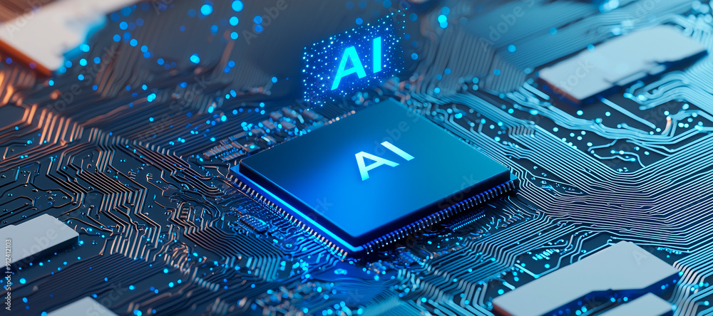 Poster chip with holographic text 