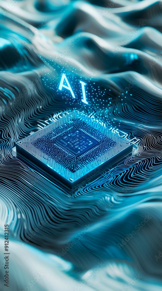  chip with holographic text 
