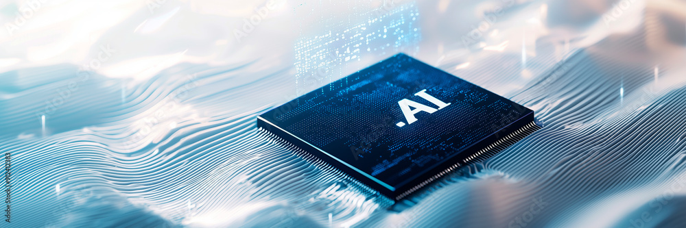 Poster chip with holographic text 