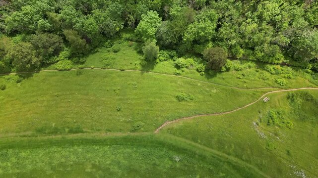 Aerial video over Uley United Kingdom
