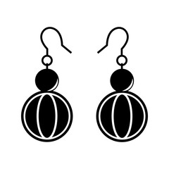 Fototapeta premium Earrings simple icon. luxury jewelry icon