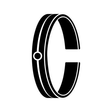 recommend clip art: Bangle Icon, Rigid Bracelet Jewelry Icon Vector Art Illustration. 