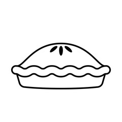Pie icon logo isolated. Pie icon, bakery vector.