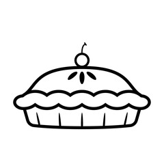 Pie icon logo isolated. Pie icon, bakery vector.