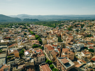 Naklejka premium Aerial view of Dorgali, Nuoro, Sardinia, Italy.
