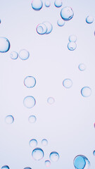Floating water bubble. Water drops.  3d rendering illustration not AI