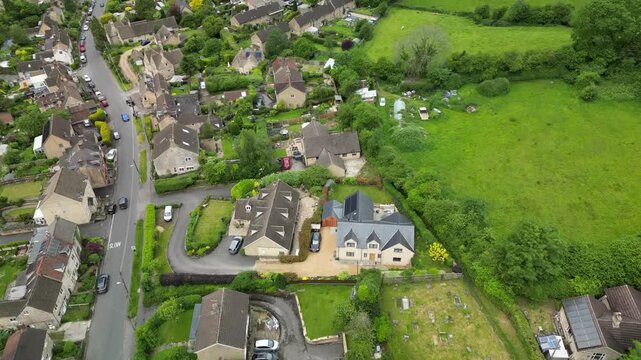 Aerial video over Uley United Kingdom