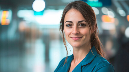 Freundliche Ärztin im Krankenhaus: Porträt einer professionellen und kompetenten Medizinerin